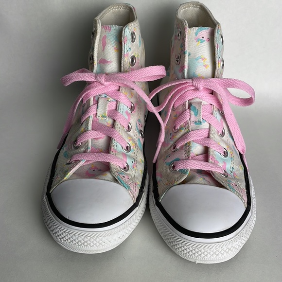 CONVERSE•CHUCK TAYLOR ALL STAR•HI TOPS•UNICORNS•MULTICOLOR•KIDS 3 - Picture 2 of 7